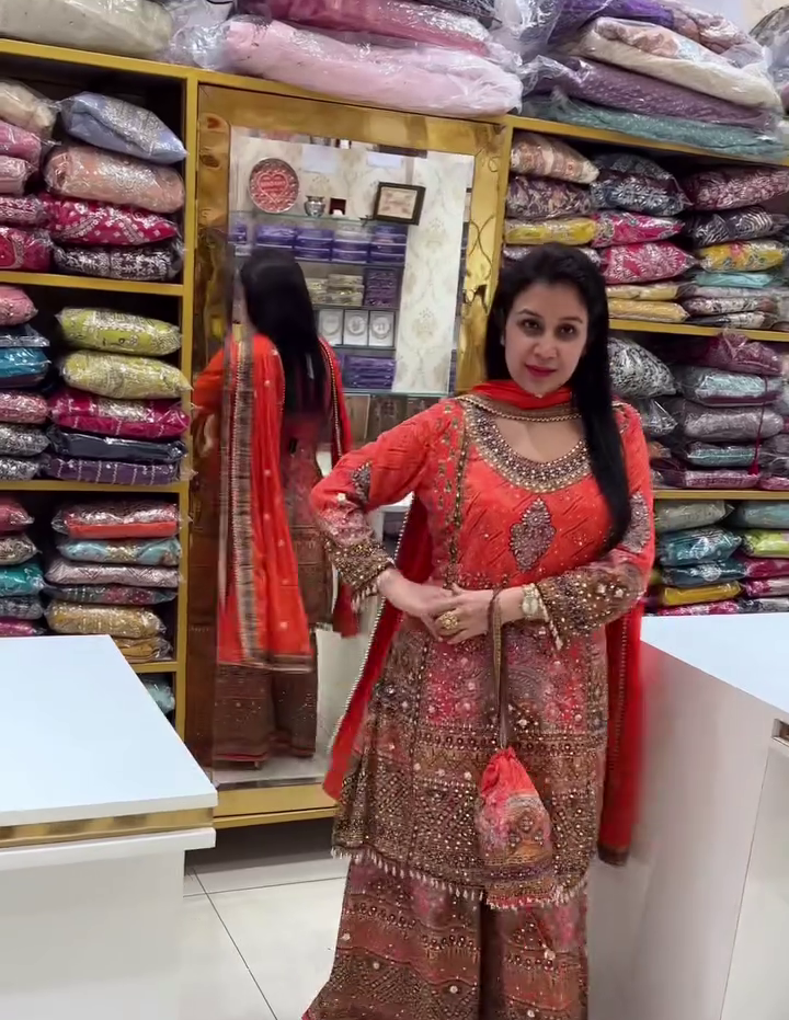 Regal Embroidered Sharara Set with Statement Dupatta