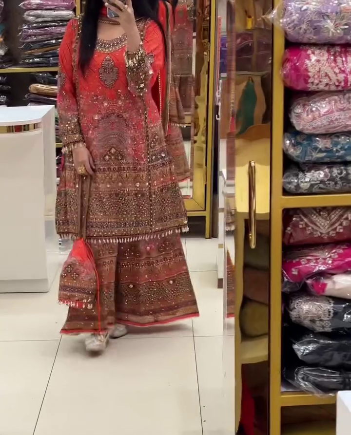 Regal Embroidered Sharara Set with Statement Dupatta