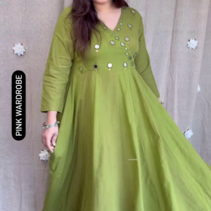 🌈 Enchanting Mirror Work Anarkali – A Play of Colors & Grace 🌈