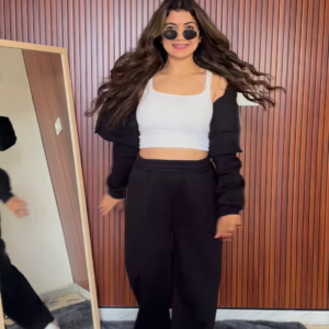 Trendy Black Coord Set with Crop Top – Lounge in Style (Available in 4 Colors)