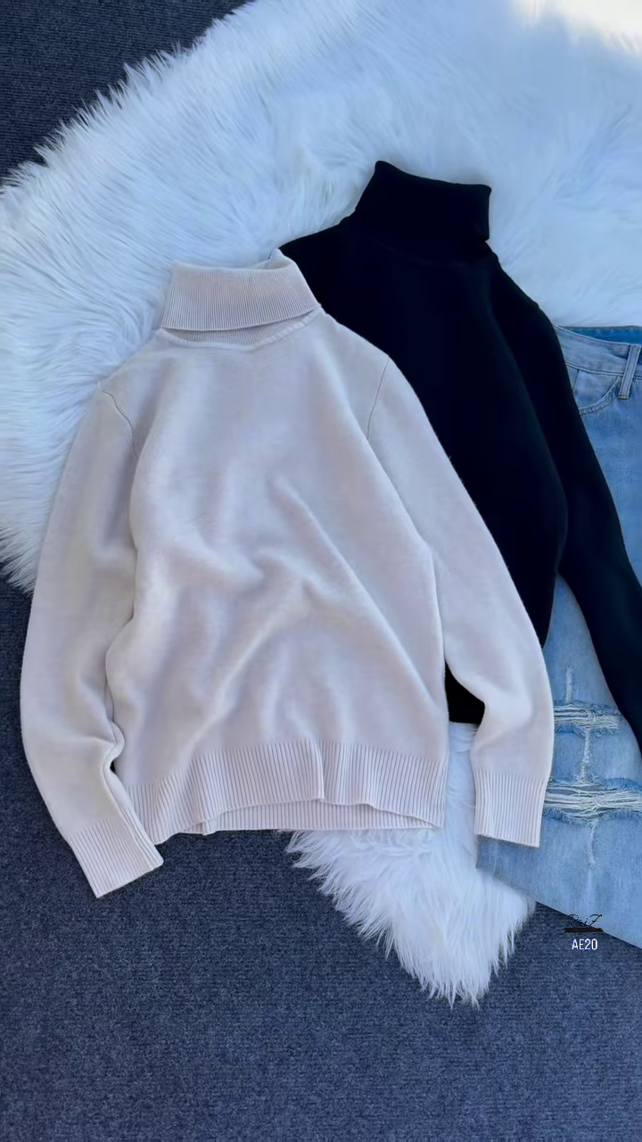 ❄️ Cozy Fur-Cuff Turtleneck Sweater – Multi-Color Warmth & Style - Image 4