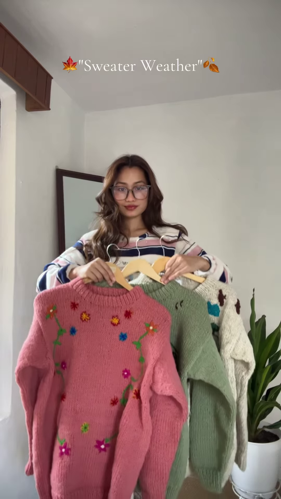 πΈ Cozy Bloom β Pink, Green & Gray Sweater Weather Magic πΏβ¨ - Image 2