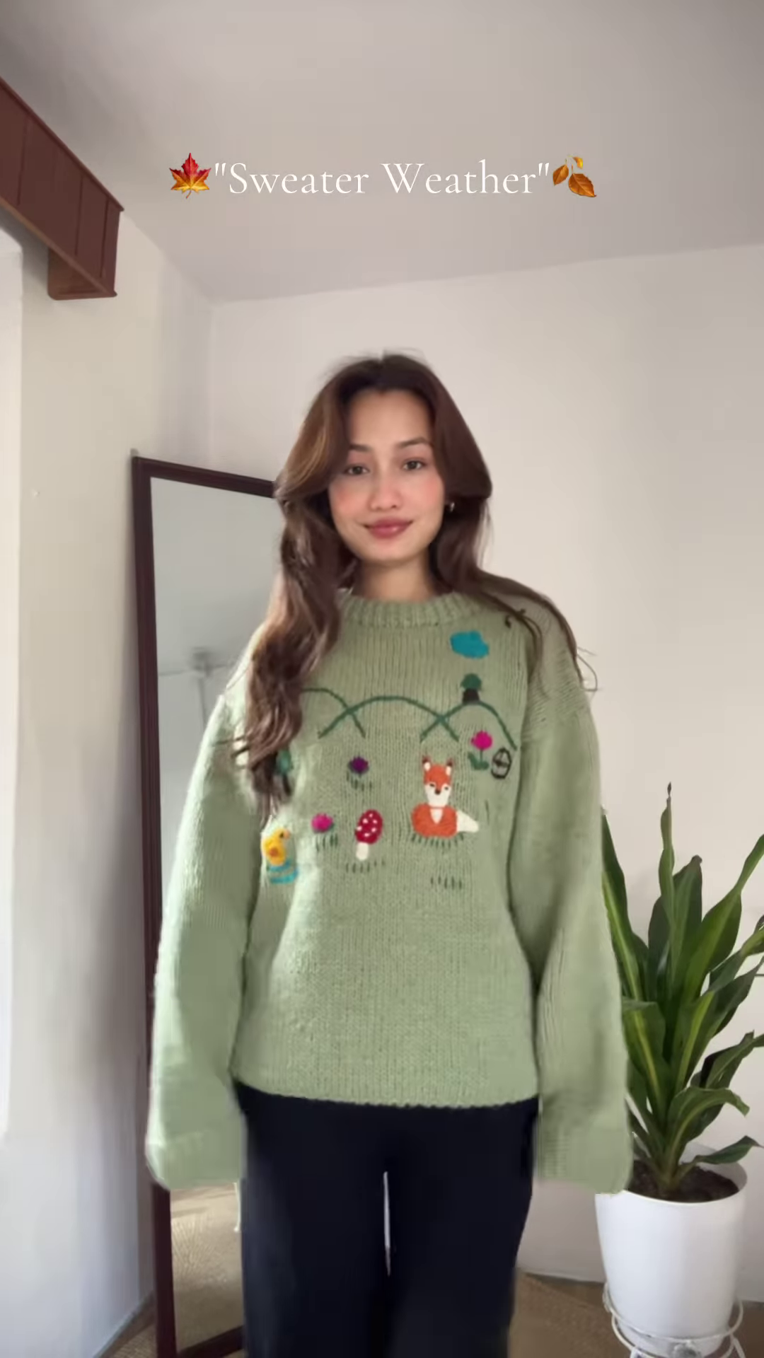 πΈ Cozy Bloom β Pink, Green & Gray Sweater Weather Magic πΏβ¨ - Image 3