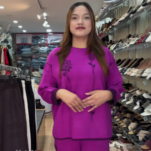 Floral Print Sweatshirt & Jogger Co-ord Set 🌸 Available in Light Pink, Purple & Black