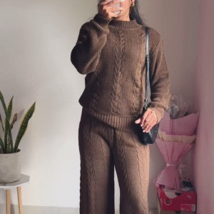 Knitted Sweater & Jogger Co-ord Set π§Ά Available in Maroon & Brown Variants