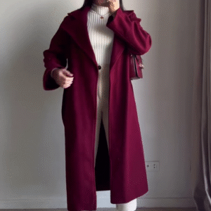 Long Black Coat Look π€ with Light Blue Jeans & White Sneakers β Street-Ready Layering