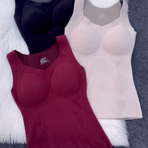 Sleeveless Built-In Bra Tops ππ€ β Molded Cup Basics in Black, Beige & Maroon Variants