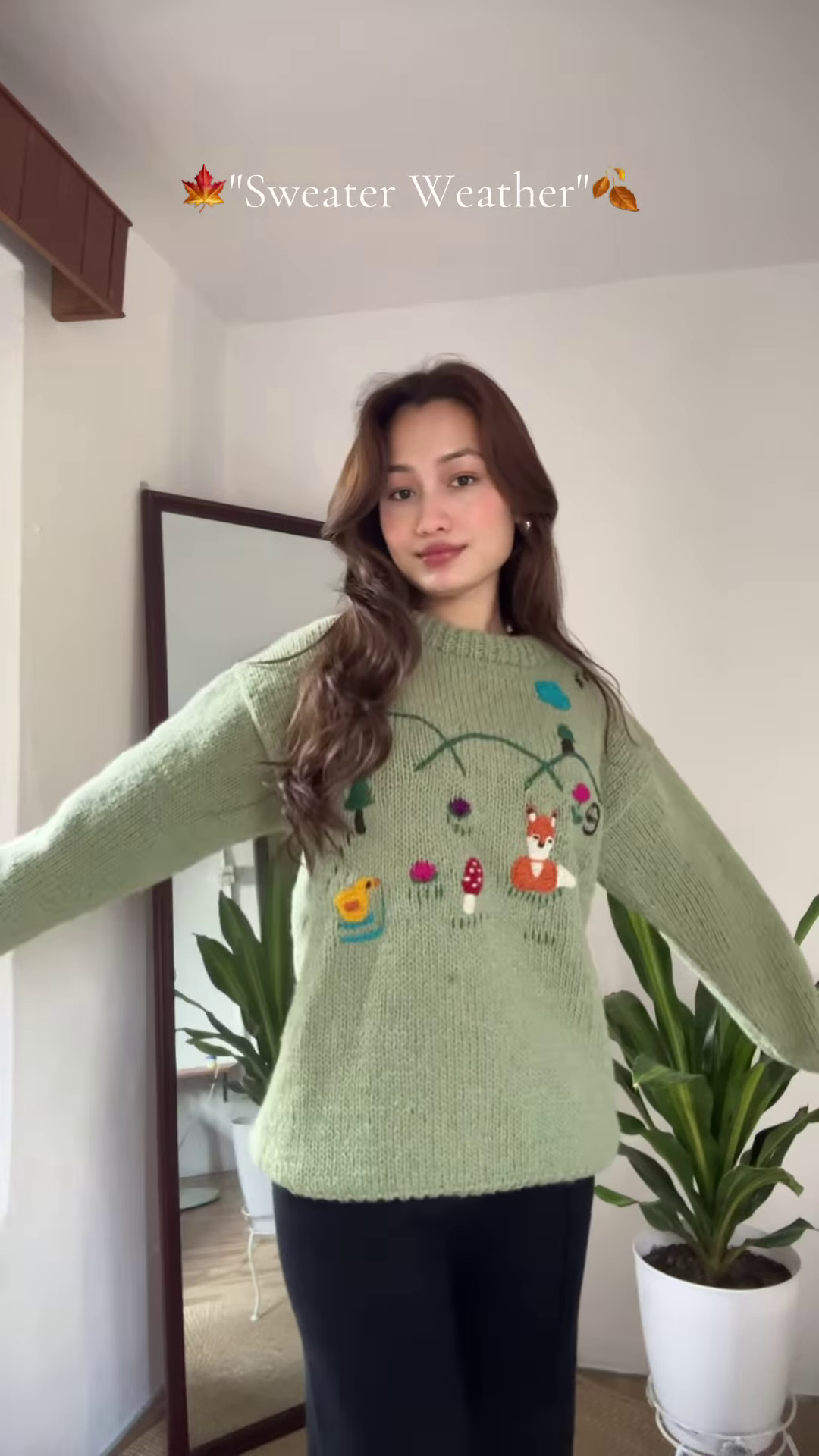 Seasonal Knit Sweater Trio 🍁🧥 – Floral, Minimal & Geometric Styles in Pink, Green & Cream Variants - Image 4