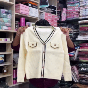 Pearl-Trim Cardigan | Polished Knit, Everyday Charm ✨