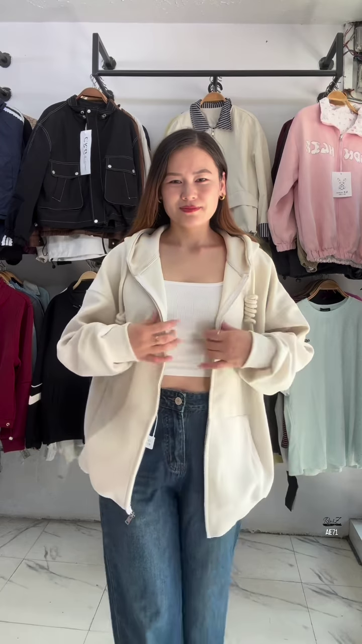 Oversized Drawcord Zip Hoodie | Plush Warmth, Street Ease 🧥✨ - Image 5