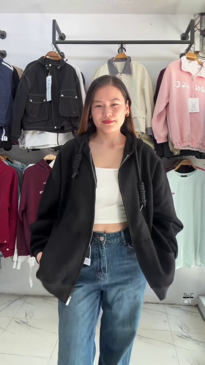 Oversized Drawcord Zip Hoodie | Plush Warmth, Street Ease 🧥✨ - Image 2