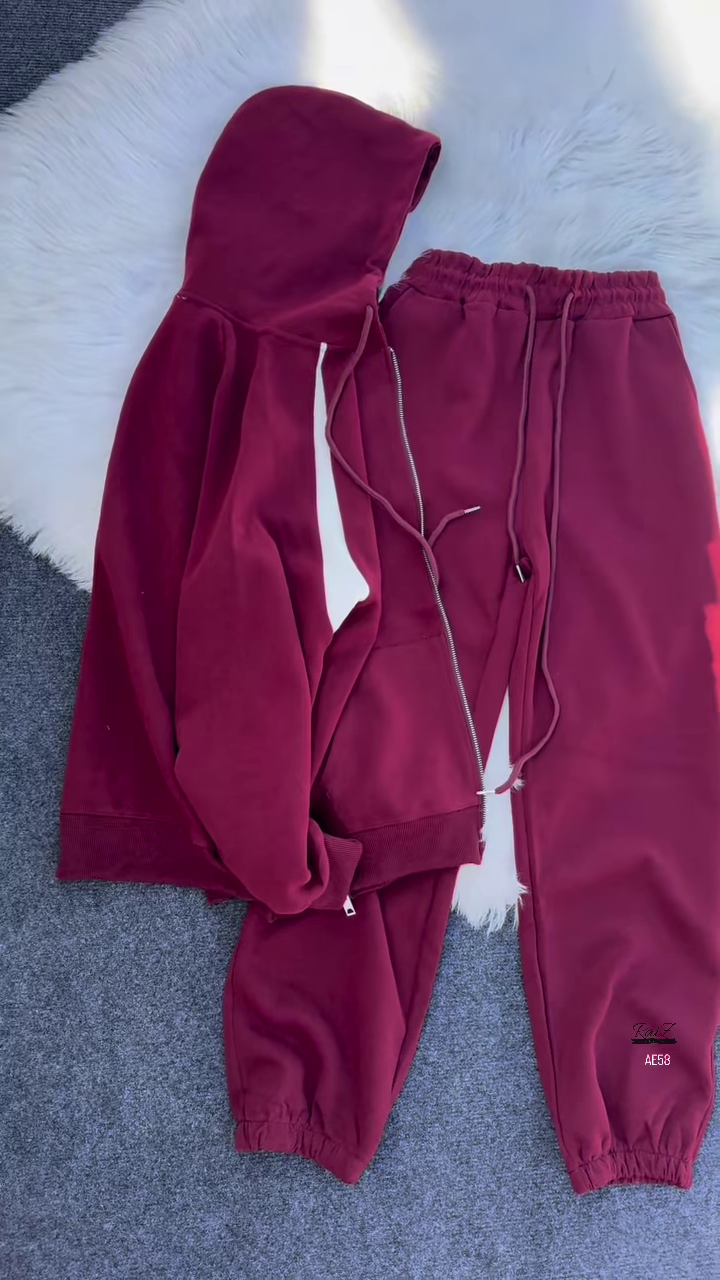 Contrast‑Panel Tracksuit | Plush Fleece, Street‑Ready Ease ⚡🧘 - Image 4