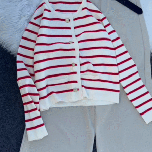 Breton Stripe Cardigan | Fresh Lines, Parisian Ease ✨