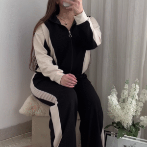 Contrast‑Panel Track Set | Sculpted Lines, All‑Day Ease ⚡