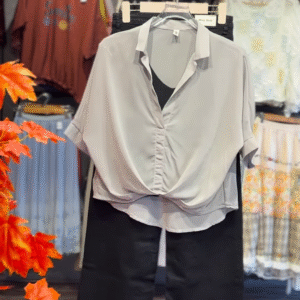 Effortless Drape Blouse + Black Straight Jeans | Easy Chic Set 🌙